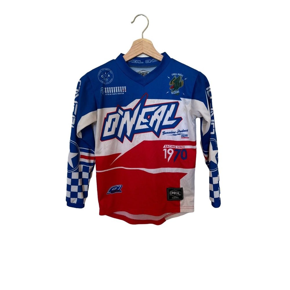 Racing Shirt Long Sleeve Blue, Red, White Oneal O'NEAL KIDS O’Neal Jersey Size M